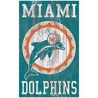 Miami Dolphins 11'' x 19'' Heritage Distressed Logo Sign