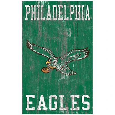 Philadelphia Eagles 11'' x 19'' Heritage Distressed Logo Sign