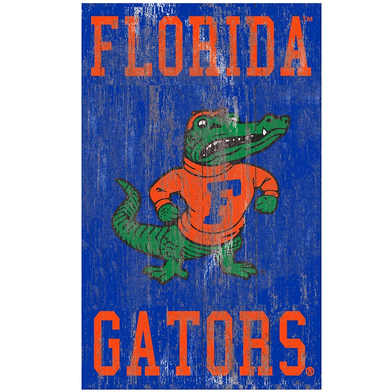 Florida Gators 11'' x 19'' Heritage Distressed Logo Sign