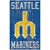 Seattle Mariners 11'' x 19'' Heritage Distressed Logo Sign