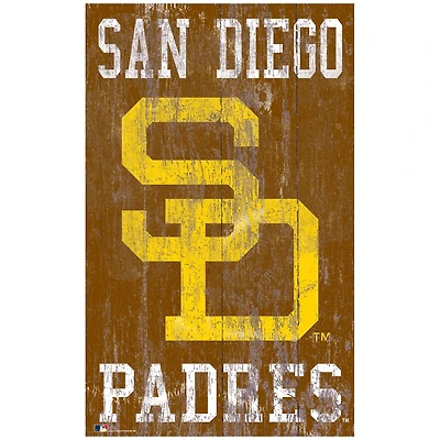 San Diego Padres 11'' x 19'' Heritage Distressed Logo Sign