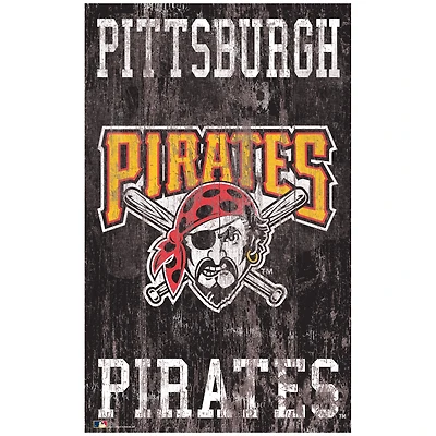 Pittsburgh Pirates 11'' x 19'' Heritage Distressed Logo Sign