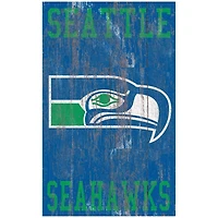 Seattle Seahawks 11'' x 19'' Heritage Distressed Logo Sign