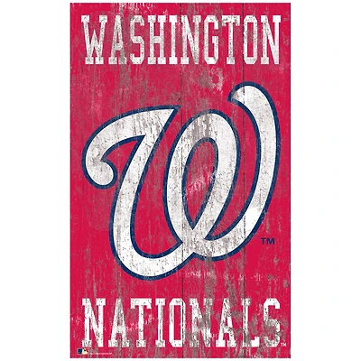 Washington Nationals 11'' x 19'' Heritage Distressed Logo Sign
