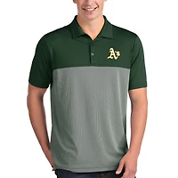 Men's Antigua Green/White Athletics Venture Polo