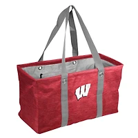Wisconsin Badgers Crosshatch Picnic Caddy Tote Bag