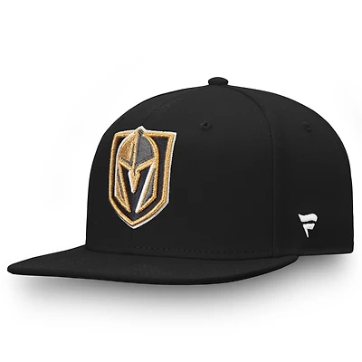Men's Fanatics Black Vegas Golden Knights Team Core Emblem Adjustable Snapback Hat