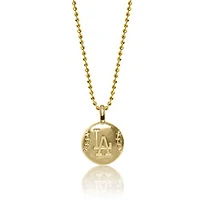 Women's Alex Woo Los Angeles Dodgers 14k Yellow Gold Disc Necklace