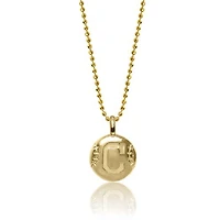 Women's Alex Woo Cleveland Indians 14k Yellow Gold Disc Necklace