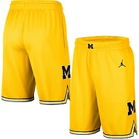 Men's Jordan Brand Maize Michigan Wolverines Replica Team Basketball Shorts