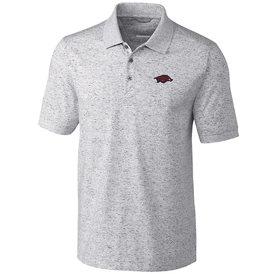 Men's Cutter & Buck Gray Arkansas Razorbacks Big & Tall Advantage Space Dye Polo