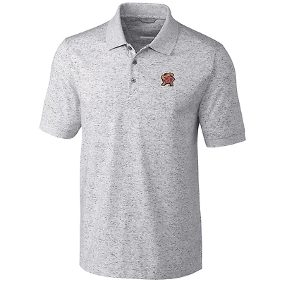 Men's Cutter & Buck Gray Maryland Terrapins Big & Tall Advantage Space Dye Polo