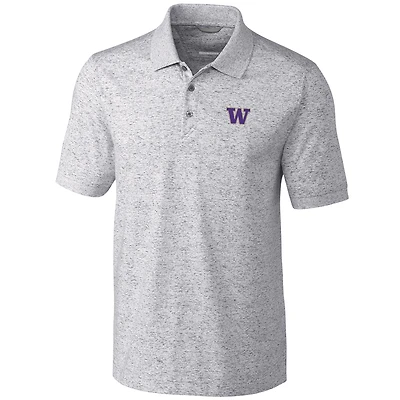 Men's Cutter & Buck Gray Washington Huskies Big & Tall Advantage Space Dye Polo