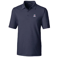 Men's Cutter & Buck Navy Arizona Wildcats Big & Tall Forge Pencil Stripe Polo