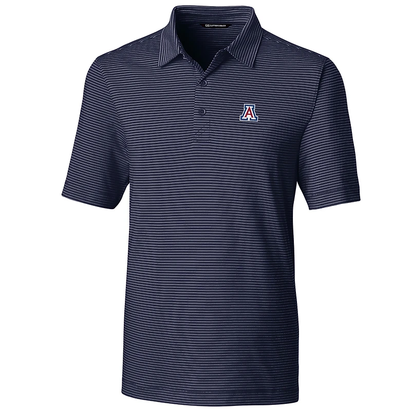 Men's Cutter & Buck Navy Arizona Wildcats Big & Tall Forge Pencil Stripe Polo
