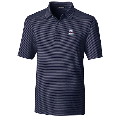 Men's Cutter & Buck Navy Arizona Wildcats Big & Tall Forge Pencil Stripe Polo