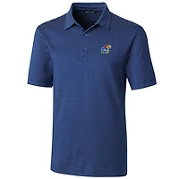 Men's Cutter & Buck Royal Kansas Jayhawks Big & Tall Forge Pencil Stripe Polo