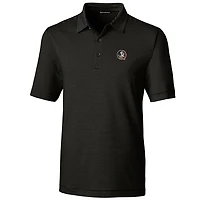 Men's Cutter & Buck Black Florida State Seminoles Big & Tall Forge Pencil Stripe Polo