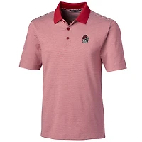 Men's Cutter & Buck Red Georgia Bulldogs Big & Tall Forge Tonal Stripe Polo