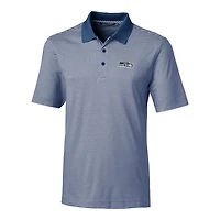 Men's Cutter & Buck Navy Seattle Seahawks Big & Tall Forge Tonal Stripe Polo