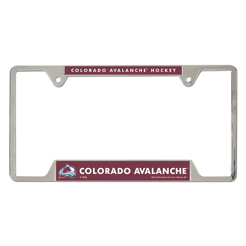 WinCraft Colorado Avalanche Chrome Plated Metal License Plate Frame