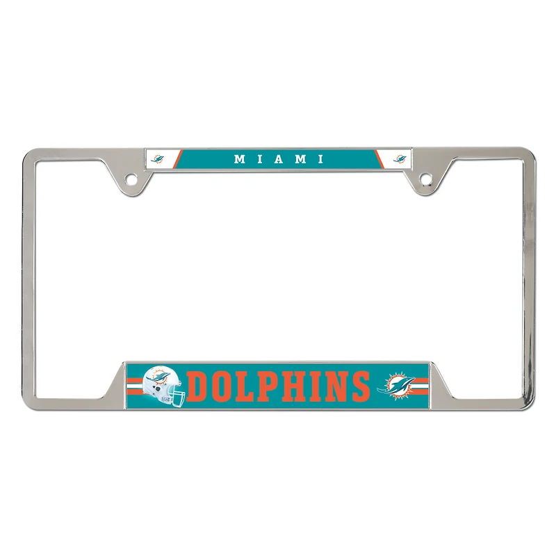 WinCraft Miami Dolphins Chrome Plated Metal License Plate Frame