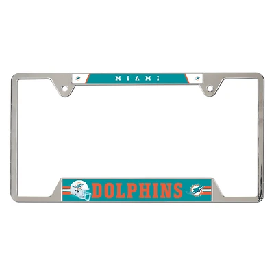 WinCraft Miami Dolphins Chrome Plated Metal License Plate Frame