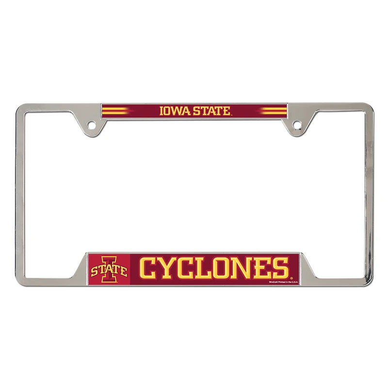 WinCraft Iowa State Cyclones Chrome Plated Metal License Plate Frame