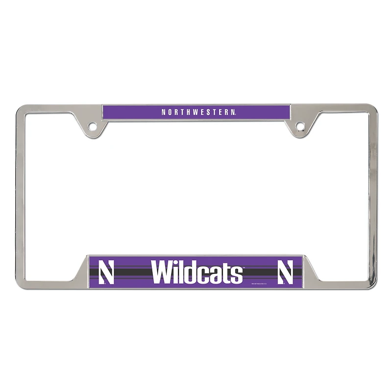 WinCraft Northwestern Wildcats Chrome Plated Metal License Plate Frame