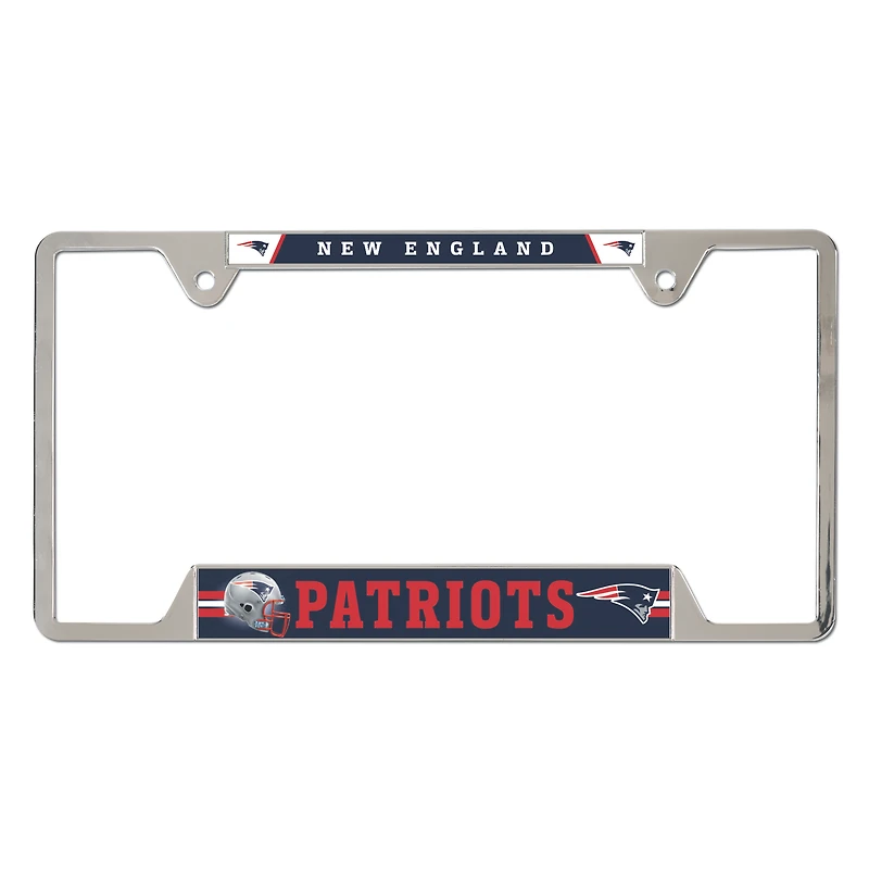 WinCraft New England Patriots Chrome Plated Metal License Plate Frame
