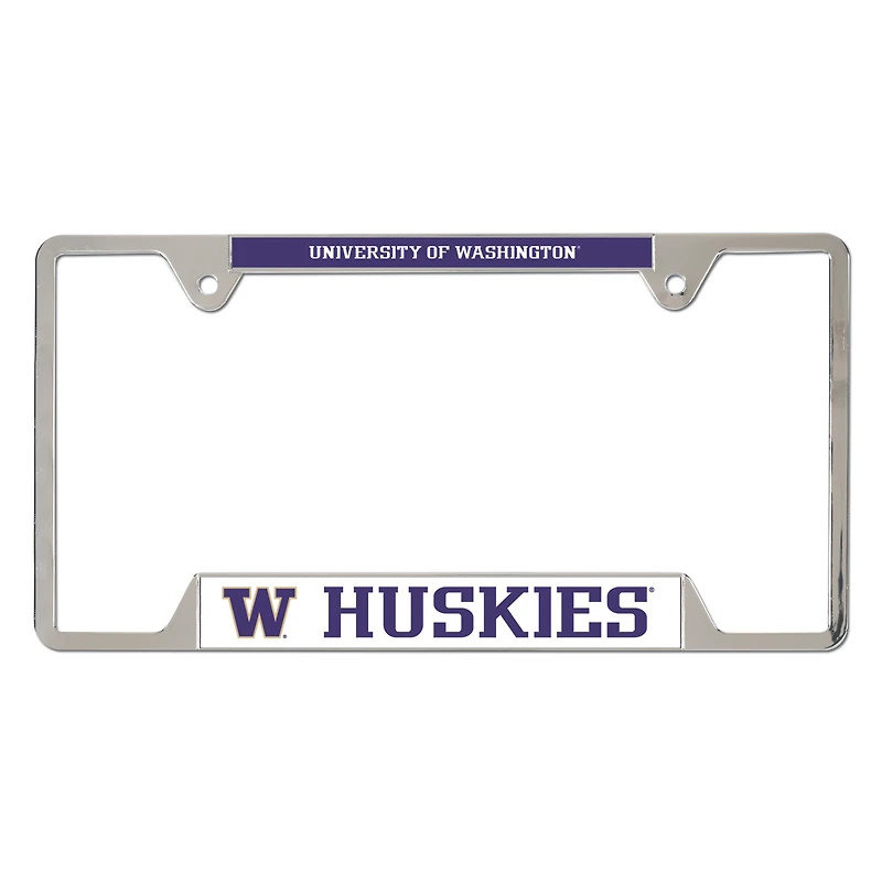 WinCraft Washington Huskies Chrome Plated Metal License Plate Frame