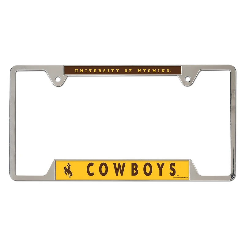 WinCraft Wyoming Cowboys Chrome Plated Metal License Plate Frame