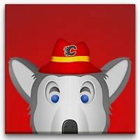 Calgary Flames 14'' x 14'' Minimalist Mascot Canvas Wrap