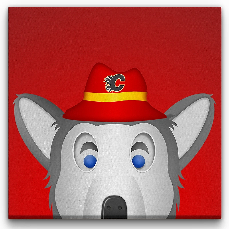 Calgary Flames 14'' x 14'' Minimalist Mascot Canvas Wrap