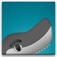 San Jose Sharks 14'' x 14'' Minimalist Mascot Canvas Wrap