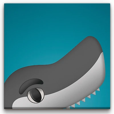 San Jose Sharks 14'' x 14'' Minimalist Mascot Canvas Wrap