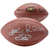 Troy Aikman Emmitt Smith & Michael Irvin Dallas Cowboys Autographed Wilson Super Bowl XXX Pro Football