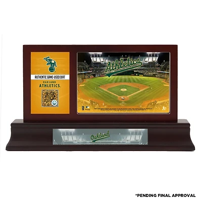 Athletics Desktop with a Capsule of Game-Used Dirt