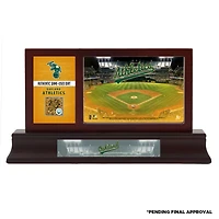 Athletics Desktop with a Capsule of Game-Used Dirt
