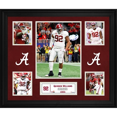 Quinnen Williams Alabama Crimson Tide Framed 23" x 27" 5-Photo Collage