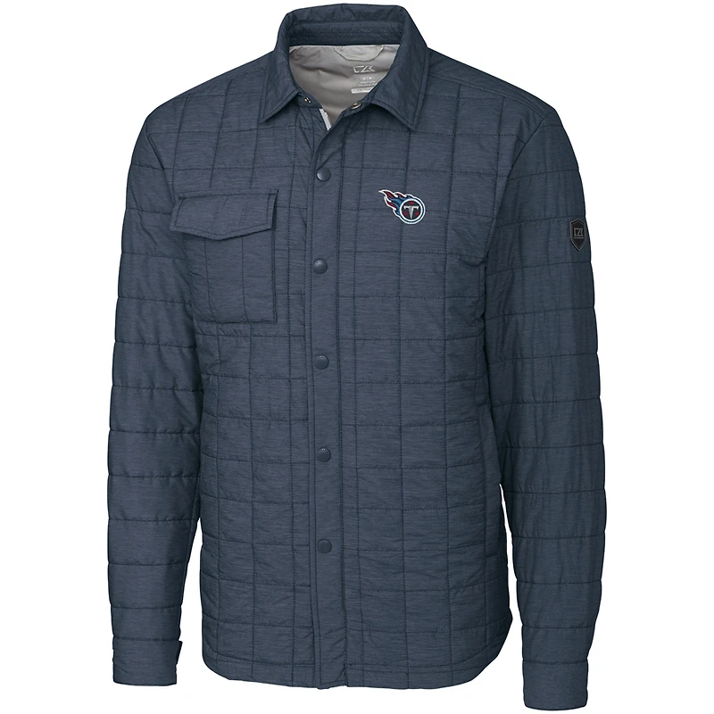 Men's Cutter & Buck Charcoal Tennessee Titans Rainier Shirt Jacket