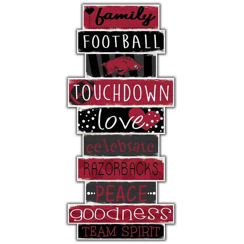 Arkansas Razorbacks 5'' x 24'' Celebrations Stack Sign