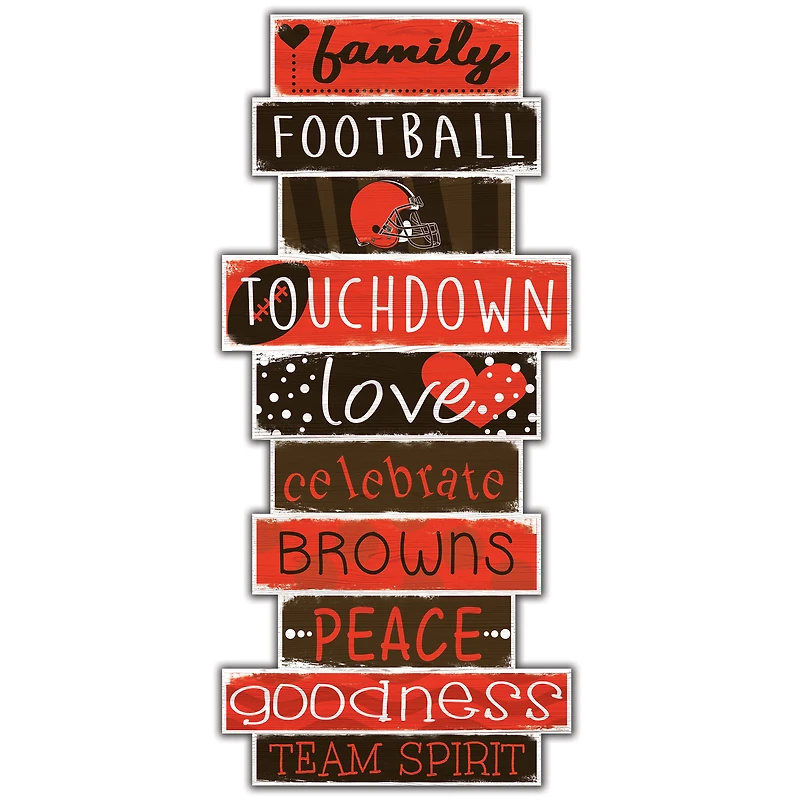 Cleveland Browns 5'' x 24'' Celebrations Stack Sign