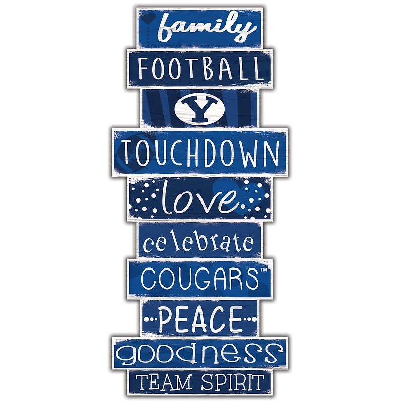 BYU Cougars 5'' x 24'' Celebrations Stack Sign