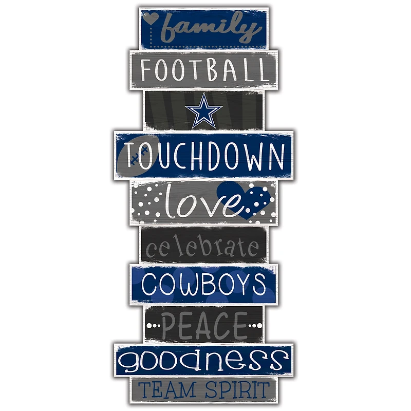 Dallas Cowboys 5'' x 24'' Celebrations Stack Sign