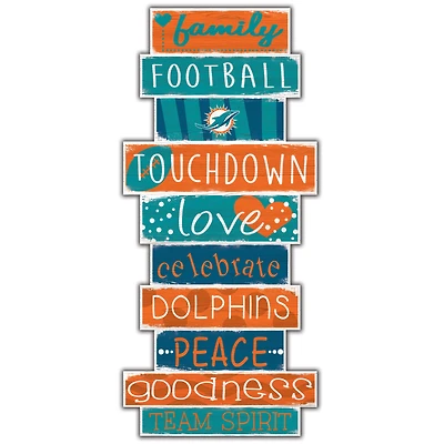 Miami Dolphins 5'' x 24'' Celebrations Stack Sign