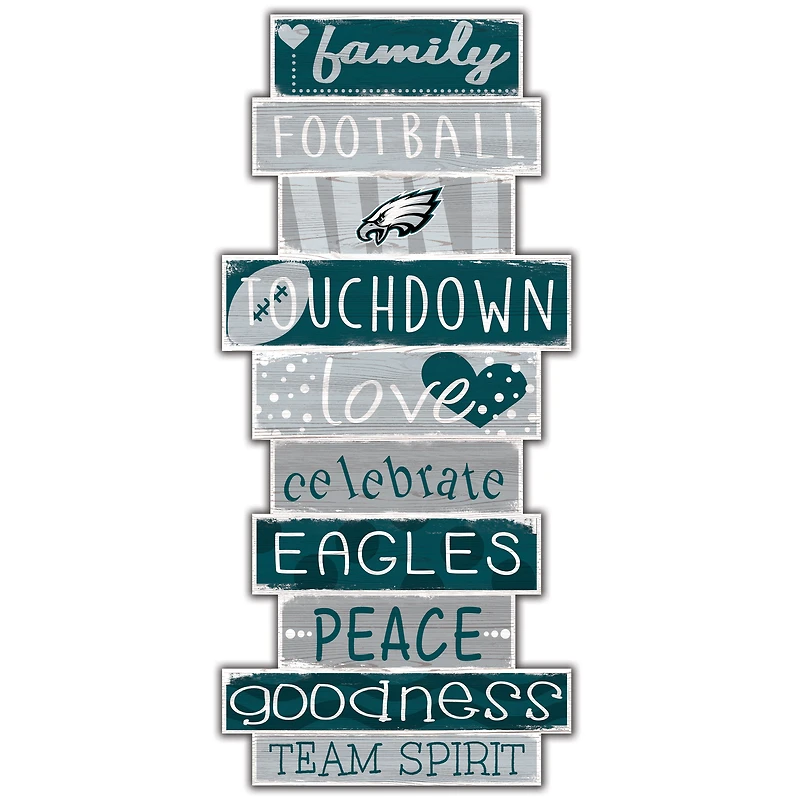 Philadelphia Eagles 5'' x 24'' Celebrations Stack Sign