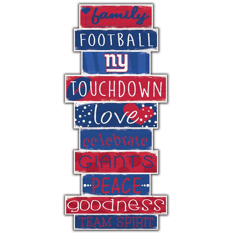 New York Giants 5'' x 24'' Celebrations Stack Sign