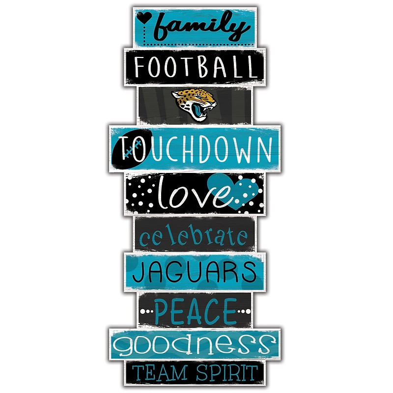 Jacksonville Jaguars 5'' x 24'' Celebrations Stack Sign