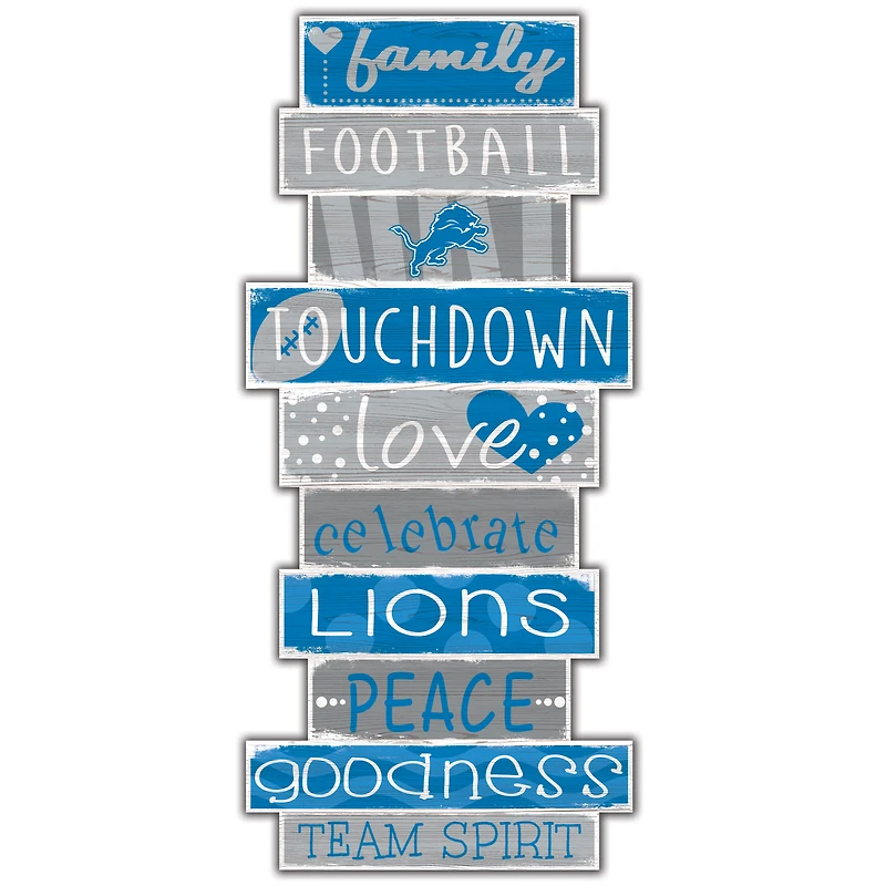 Detroit Lions 5'' x 24'' Celebrations Stack Sign